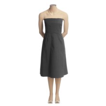 Polka-Dot Strapless Dress - Stretch Cotton (For Women) in Black - 2nds
