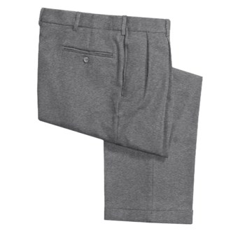 Polyester Dress Pants - Reverse Pleats (For Men) in Grey Heather