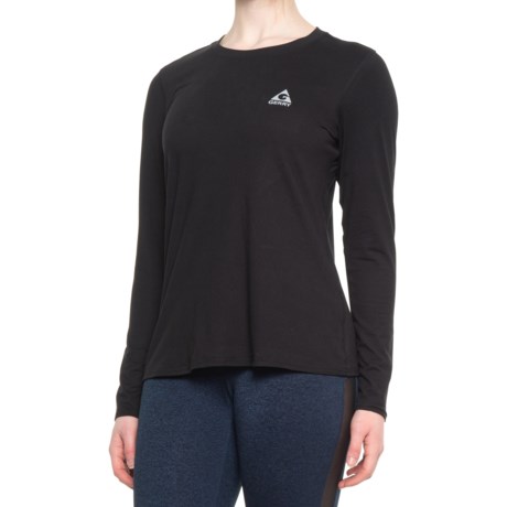 GERRY Pop Swell Crew Neck Base Layer Top - UPF 30+, Long Sleeve (For Women) - BLACK (S )