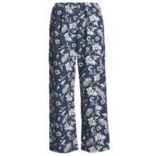Poplin Loungewear Pants (For Women) in Blue Floral - 2nds