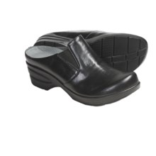 Portlandia Astoria Leather Clogs - Open Back (For Women) in Black - Closeouts