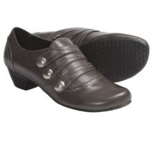 Portlandia Calistoga Shoes - Leather, Slip-Ons (For Women) in Grey Burnished - Closeouts