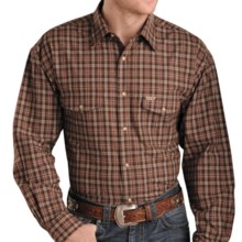 Powder River Outfitters Brushed Bandera Plaid Shirt - Long Sleeve (For Men) in Brown - Closeouts