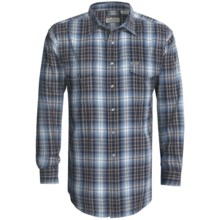 Powder River Outfitters Brushed Bandera Plaid Shirt - Long Sleeve (For Men) in Steel Blue - Closeouts