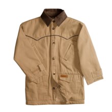 Powder River Outfitters Canvas Lil Rancher Coat (For Boys) in Tan/Brown - Closeouts