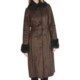 Powder River Outfitters Catres Long Coat - Distressed Suede, Faux-Fur Trim (For Women)