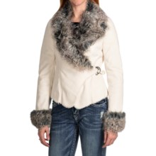 Powder River Outfitters Charis Asymmetrical Coat - Faux Suede (For Women) in White - Closeouts