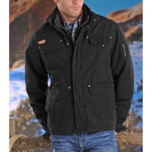 Powder River Outfitters Jackson Brushed Twill Coat - Insulated (For Men) in Black - Closeouts
