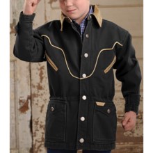 Powder River Outfitters Lil’ Chadron Coat - Canvas Lined (For Boys) in Black - Closeouts
