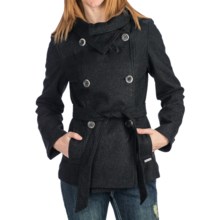 Powder River Outfitters Macy Coat - Heathered Wool Blend (For Women) in Charcoal - Closeouts