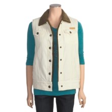 Powder River Outfitters Regina Vest - Garment-Washed Corduroy (For Women) in Cream - Closeouts