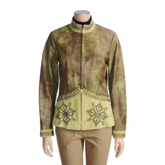 Powder River Outfitters Santa Anna Leather Jacket (For Women) in Moss