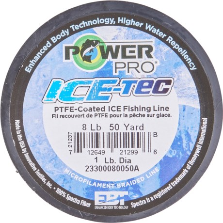 Shimano PowerPro Ice-Tec Braided Fishing Line - 50 yds., 8 lb. - AQUA ( )