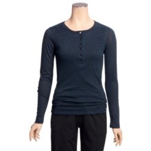 prAna Adela Henley Shirt - Long Sleeve (For Women) in Black - Closeouts