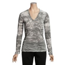 prAna Anna V-Neck Shirt - Vintage Burnout Dyed, Long Sleeve (For Women) in Frost - Closeouts