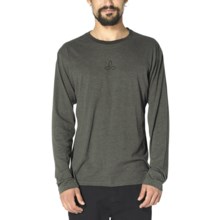 prAna Beetle Heathered T-Shirt - Long Sleeve (For Men) in Olive Heather - Closeouts