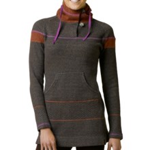 prAna Caitlyn Tunic Sweater - Hooded, Wool Blend (For Women) in Espresso - Closeouts