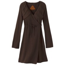 prAna Chantal Dress - Stretch Hemp-Cotton, Long Sleeve (For Women) in Espresso - Closeouts