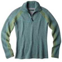 prAna Corrine Sweater - Zip Neck, Wool Blend (For Women) in Mystic - Closeouts