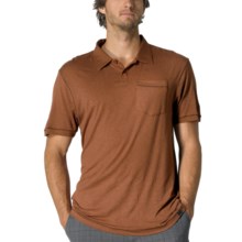 prAna Crosshatch Polo Shirt - Short Sleeve (For Men) in Rust - Closeouts