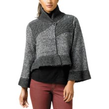 prAna Danika Cape Sweater - Cotton-Rich (For Women) in Coal - Closeouts
