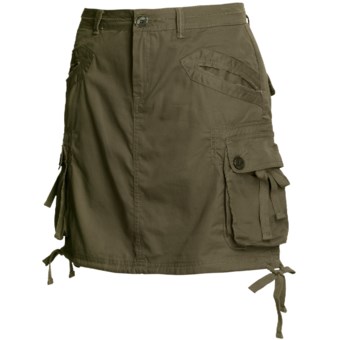 prAna Ellia Cargo Skirt - Cotton Poplin (For Women) in Moss