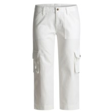 prAna Gretchen Capri Pants - Stretch Cotton (For Women) in White - Closeouts