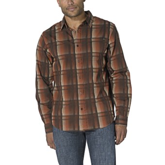 prAna Gunnison Plaid Shirt - Long Sleeve (For Men) in Brown