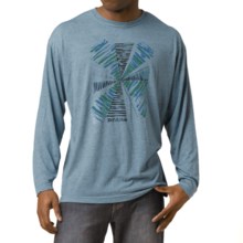 prAna Heathered High-Performance Shirt - Long Sleeve (For Men) in Aqua Wind - Closeouts