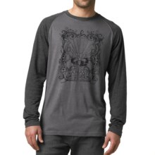 prAna Heathered Raglan Shirt - Long Sleeve (For Men) in Charcoal Namaste - Closeouts