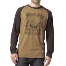 prAna Heathered Raglan Shirt - Long Sleeve (For Men) in Dull Gold Namaste - Closeouts