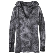 prAna Julz Hoodie Shirt - Burnout, Long Sleeve (For Women) in Black - Closeouts