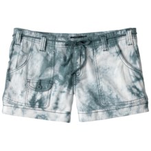 prAna Justine Shorts - Stretch Linen-Cotton (For Women) in Hydro - Closeouts