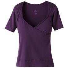 prAna Kasha Shirt - Short Sleeve (For Women) in Plum - Closeouts