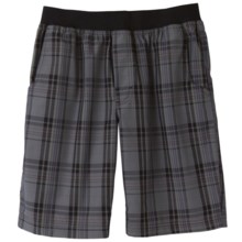 prAna Mojo Shorts (For Men) in Charcoal Plaid - Closeouts