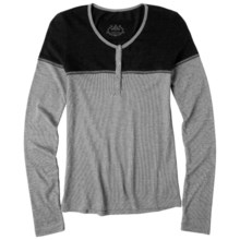 prAna Pippa Henley Shirt - Long Sleeve (For Women) in Black - Closeouts