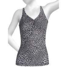 prAna Sabin Racer Tank Top - Recycled Polyester (For Women) in Black Cheetah - Closeouts