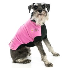 Premier Pet Fido Fleece Dog Sweater - Medium Dogs, Size 14 in Pink Zinnias - Closeouts