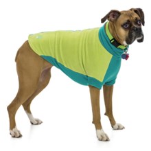 Premier Pet Fido Fleece Dog Sweater - Medium-Large Dogs, Size 20/22 in Limey Bones - Closeouts