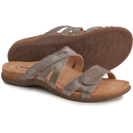 Taos Footwear Premier Sandals - Leather (For Women) - Grey (6 )