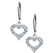 Prime Art Cubic Zirconia Heart Earrings in Cz - Closeouts