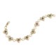Prime Art Flower Heart Bracelet - Precious Stones, 18K Gold-Plated
