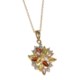 Prime Art Gemstone Pendant Necklace - 18K Gold-Plated Sterling Silver