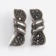 Prime Art Marcasite Hoop Earrings