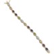 Prime Art Multicolored Oval Stone Bracelet - 7.25”