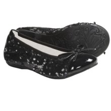 Primigi Patricia Ballet Flats - Sequins (For Little Girls) in Black Patent - Closeouts