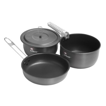 Primus Litech Super Cook Set - 3 Piece, Titanium Non-Stick Coating in See Photo