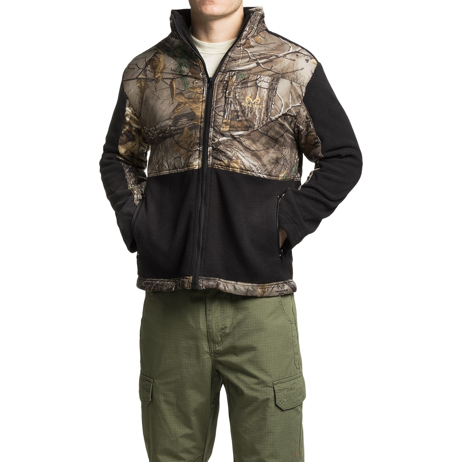 Printed Camo Jacket with Fleece Trim (For Men) Save 84