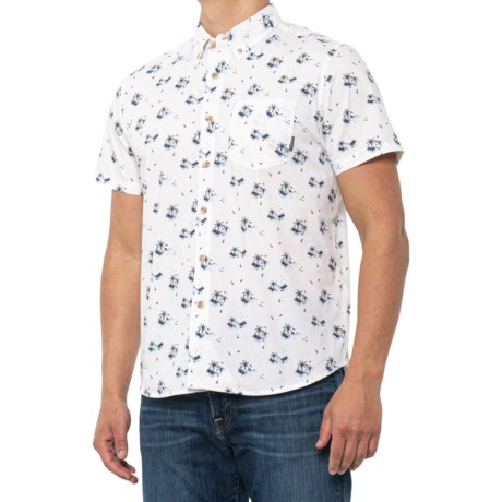 Eddie Bauer Printed Poplin Shirt - Short Sleeve (For Men) - SURF BOARD PRINT- EGRET (XL )