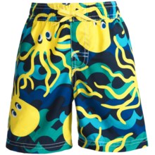 Printed Swim Trunks (For Infant and Toddler Boys) in Yellow Octopus/Multi - 2nds
